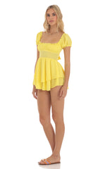 Crepe Romper in Yellow