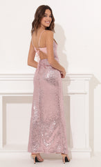 Sequin Luxe Maxi in Pink