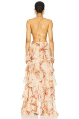 Sunset Butterfly Maxi Dress