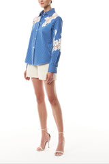 Lace Detailed Button Front Shirt