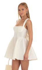 Fit and Flare Dress in Ivory