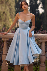 cinderella blue tulle midi dress