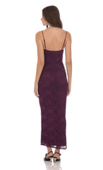 Contour Maxi Dress in Purple
