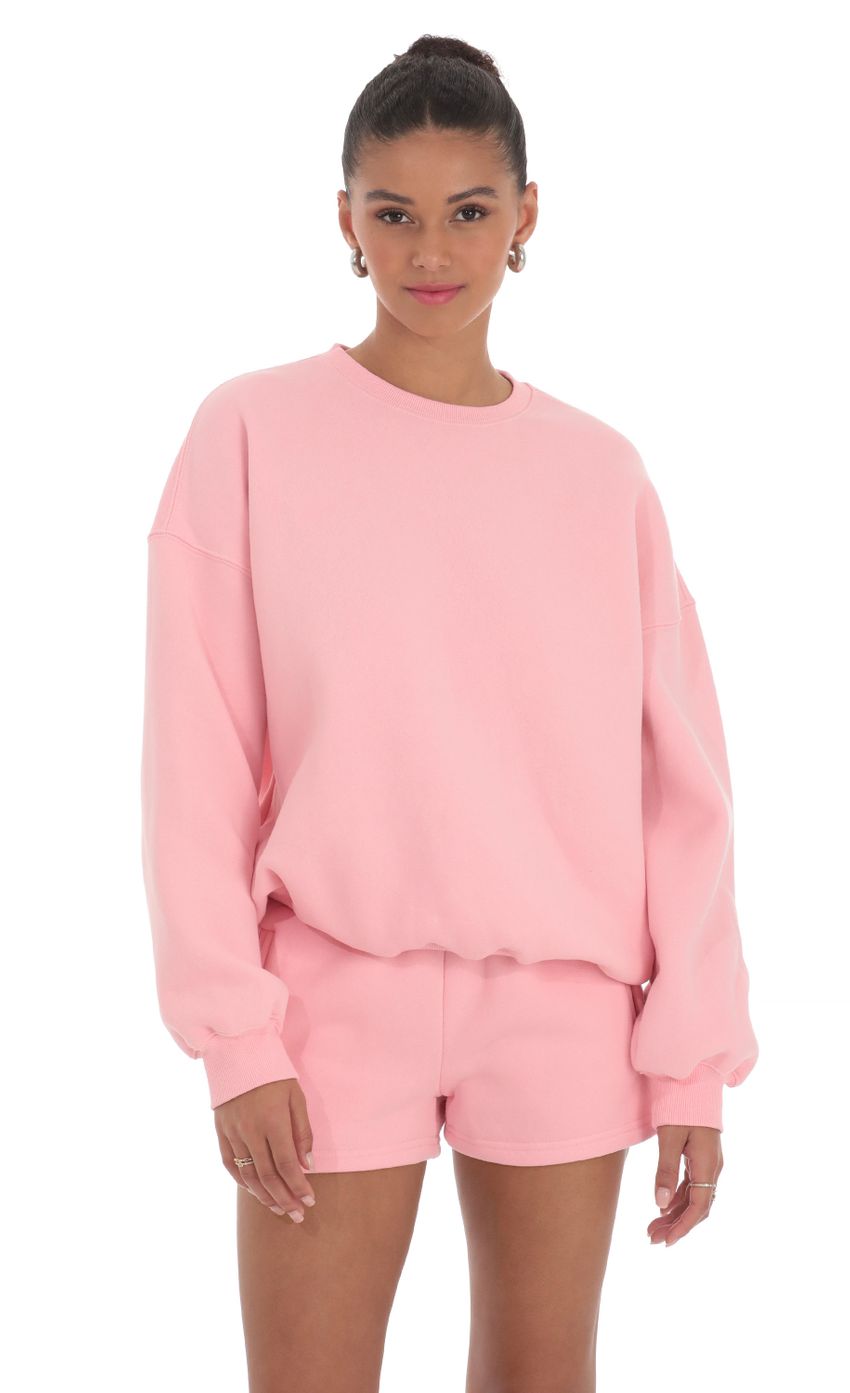 Fleece Jumper in Blush