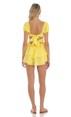 Crepe Romper in Yellow