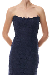 Ocean Lace Column Gown