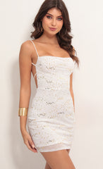 Shimmer Dress in Ivory Gold