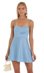 A-Line Mini Dress in Ice Blue