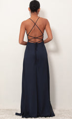 Matte Navy Sequin Maxi Dress