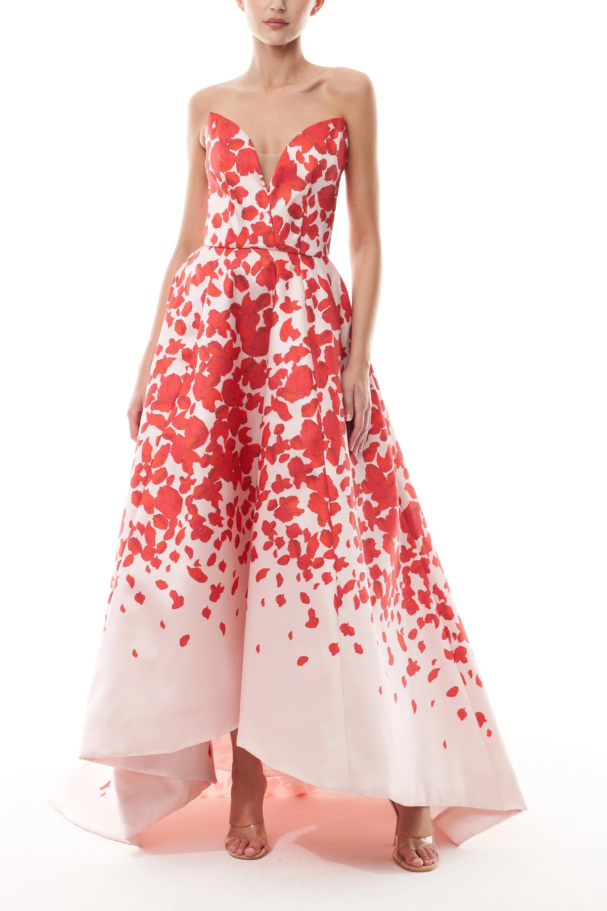 Rose Petal High-Low Gown