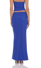 Mesh Rhinestone Skirt in Royal Blue