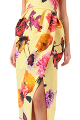 Strapless Floral Cocktail Dress