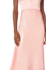 Satin and Sequin Column Gown