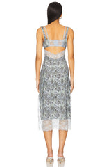 x Intimately Fp Party Crasher Midi Slip Dress In Seafoam Combo