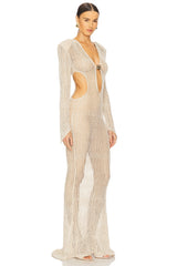 Talia Desert Crochet Gown