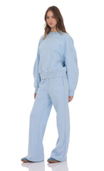 Cinchable Cuff Lucy Sweatpants in Blue