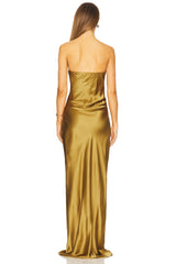 Draped Strapless Gown