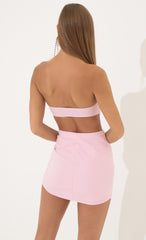 Cutout Dress in Blush Pink