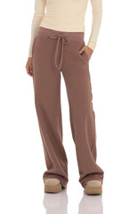 Straight Leg Sweatpants in Brown