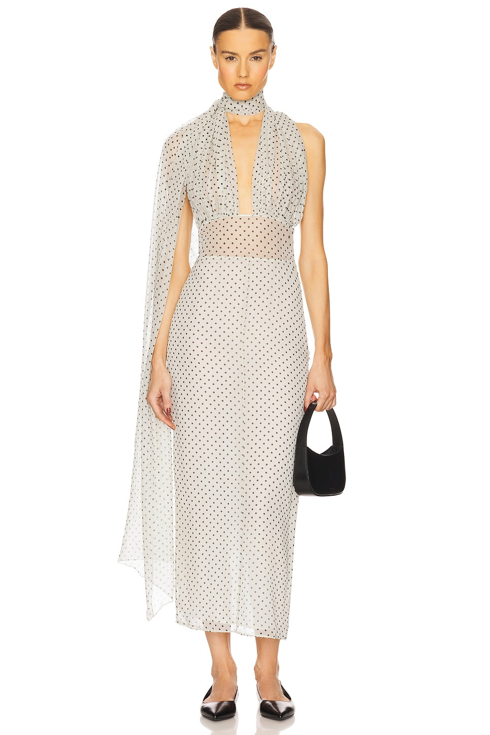 The Scarf Dress in Printed Silk Chiffon