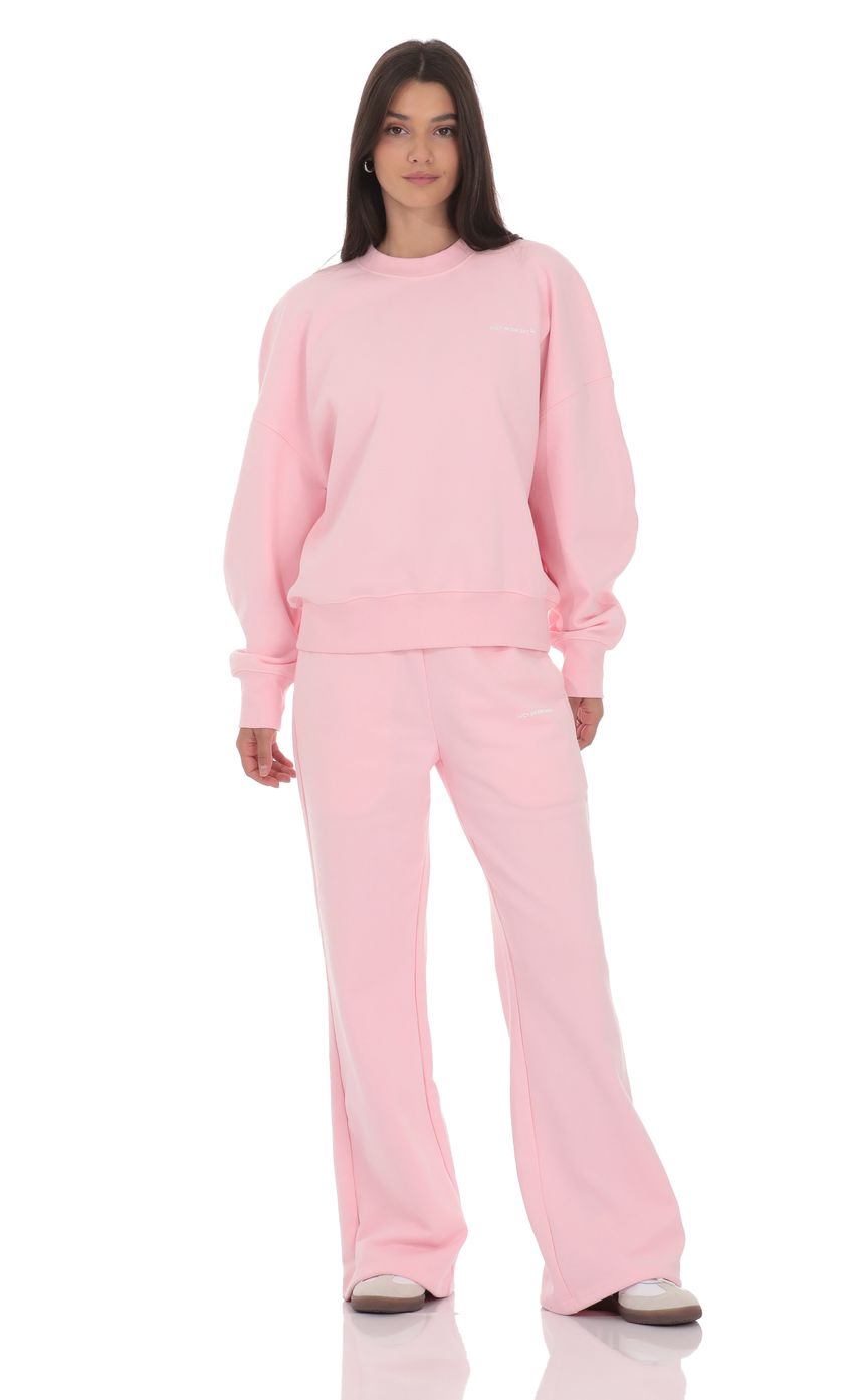 Cinchable Cuff Lucy Sweatpants in Pink