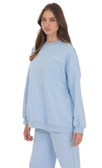 Lucy Oversized Crewneck in Blue