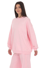 Lucy Oversized Crewneck in Pink