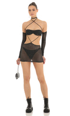 Foil Mesh Cutout Set and Sleeves in Black