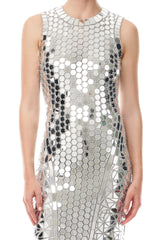 Sleeveless Mirror Midi Sheath
