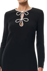 Noir Crystal Bow Gown