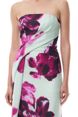 Electric Floral Column Gown
