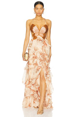 Sunset Butterfly Maxi Dress
