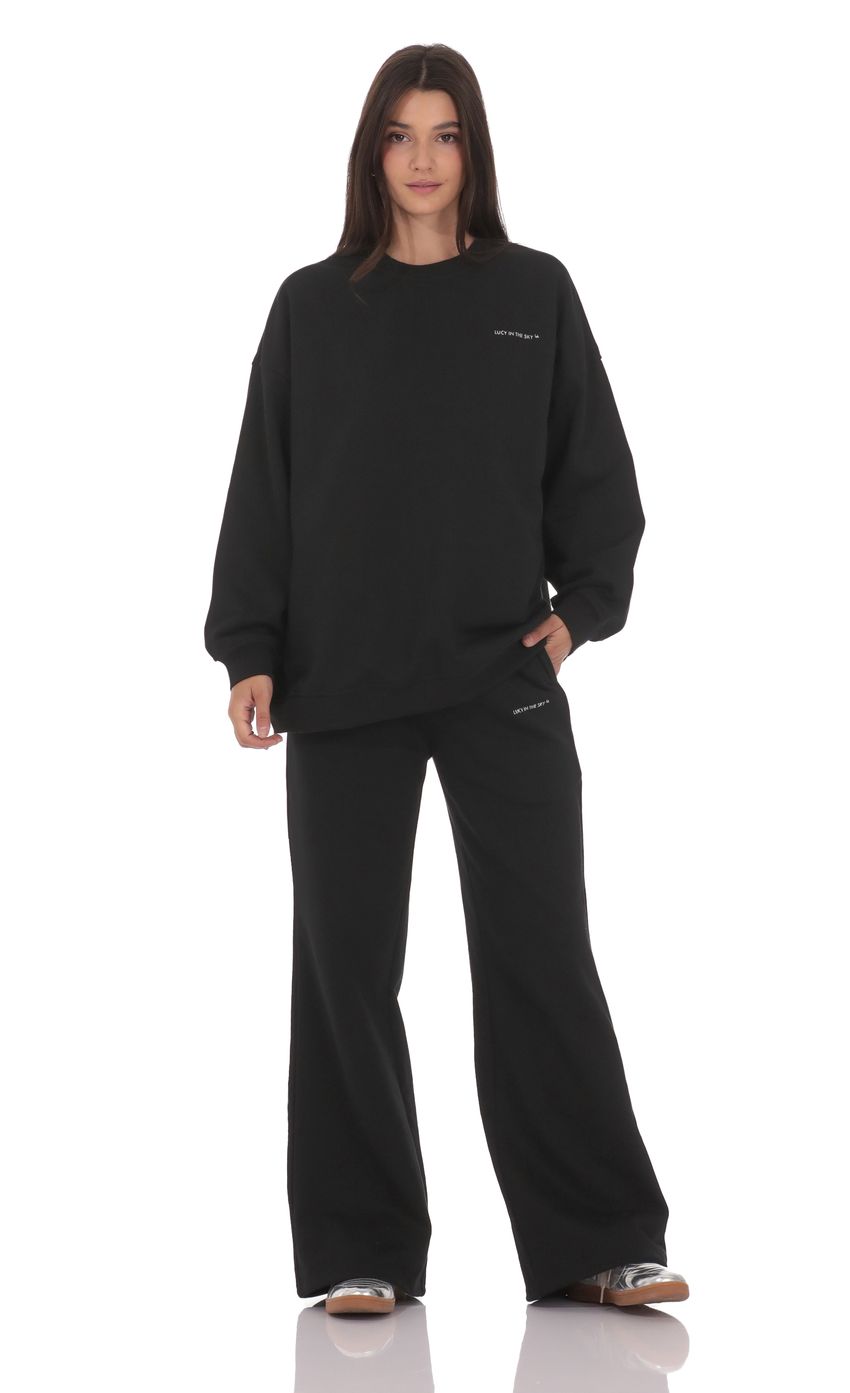 Cinchable Cuff Lucy Sweatpants in Black
