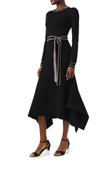Long Sleeve Noir Knit Dress