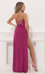 High Slit Maxi in Fuchsia