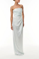 Satin Mist Column Gown