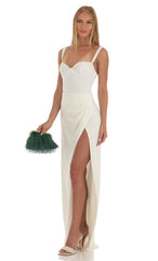 Lace Maxi Dress in Ivory