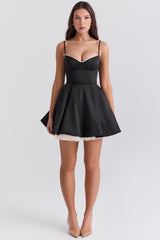 black tulle mini dress
