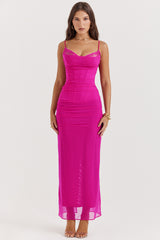 fuchsia maxi dress