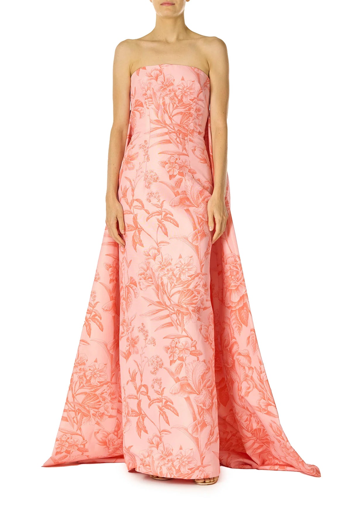 Floral Print Column Gown