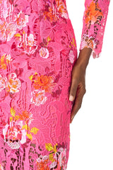 Long Sleeve Lace Sheath Dress