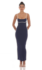 Outline Maxi Dress in Navy