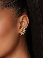 Wild Flower Yellow Gold Earrings