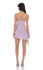 Mesh Tassel Dress in Lavender