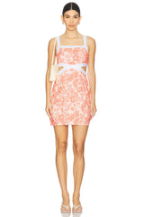 Petal Contrast Mini Dress
