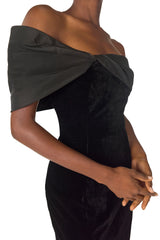 Velvet Off The Shoulder Sheath