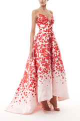 Rose Petal High-Low Gown