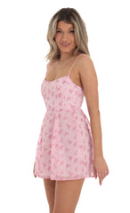 Floral A-line dress in Pink