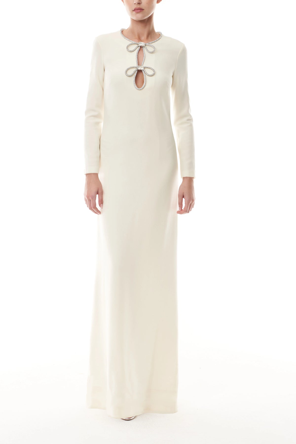 Ivory Crystal Bow Gown