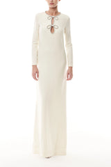 Ivory Crystal Bow Gown